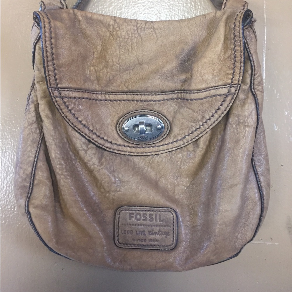 Vintage leather Fossil bag